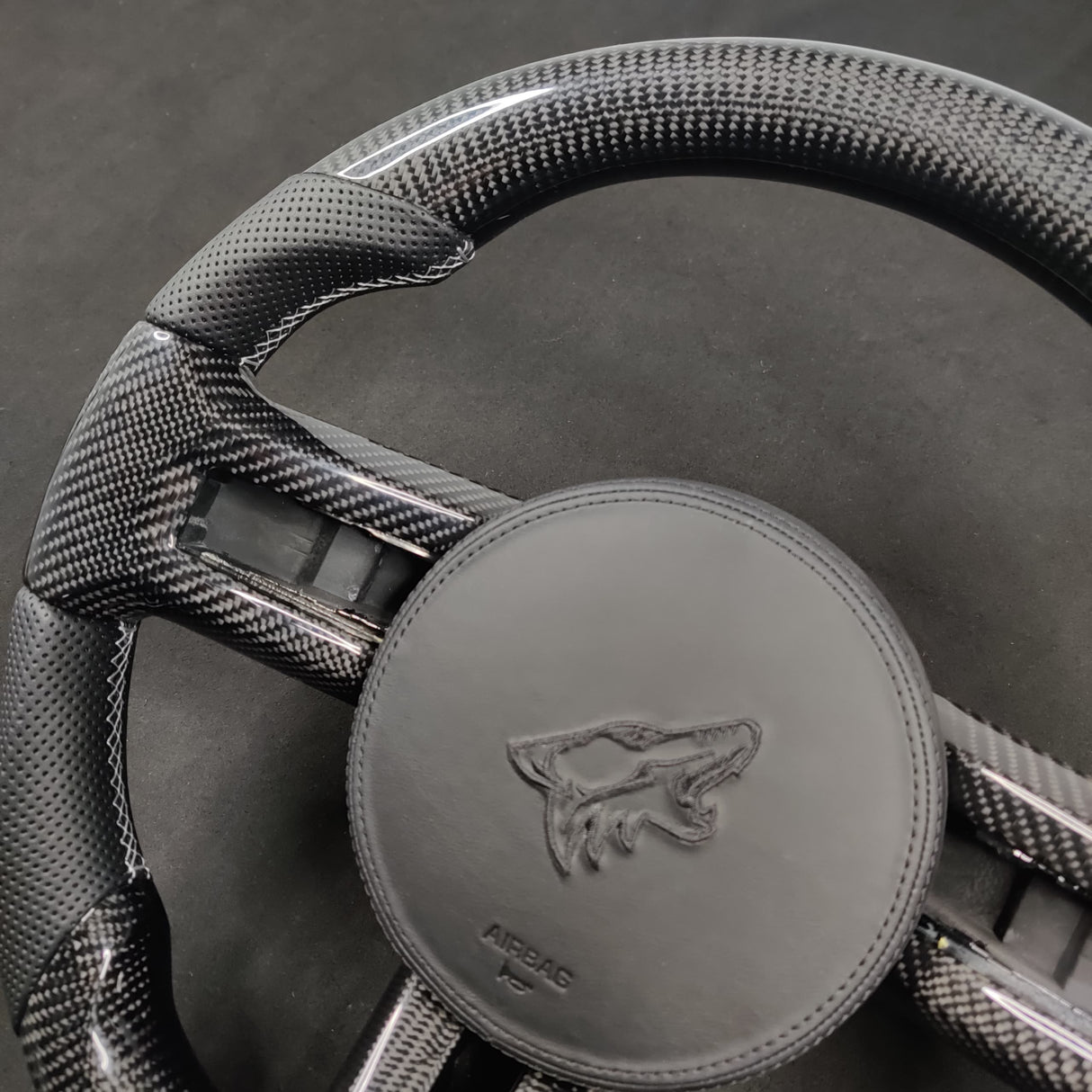 2005-2014 Ford Mustang Carbon Fiber Steering Wheel - AutoLEDTech.com