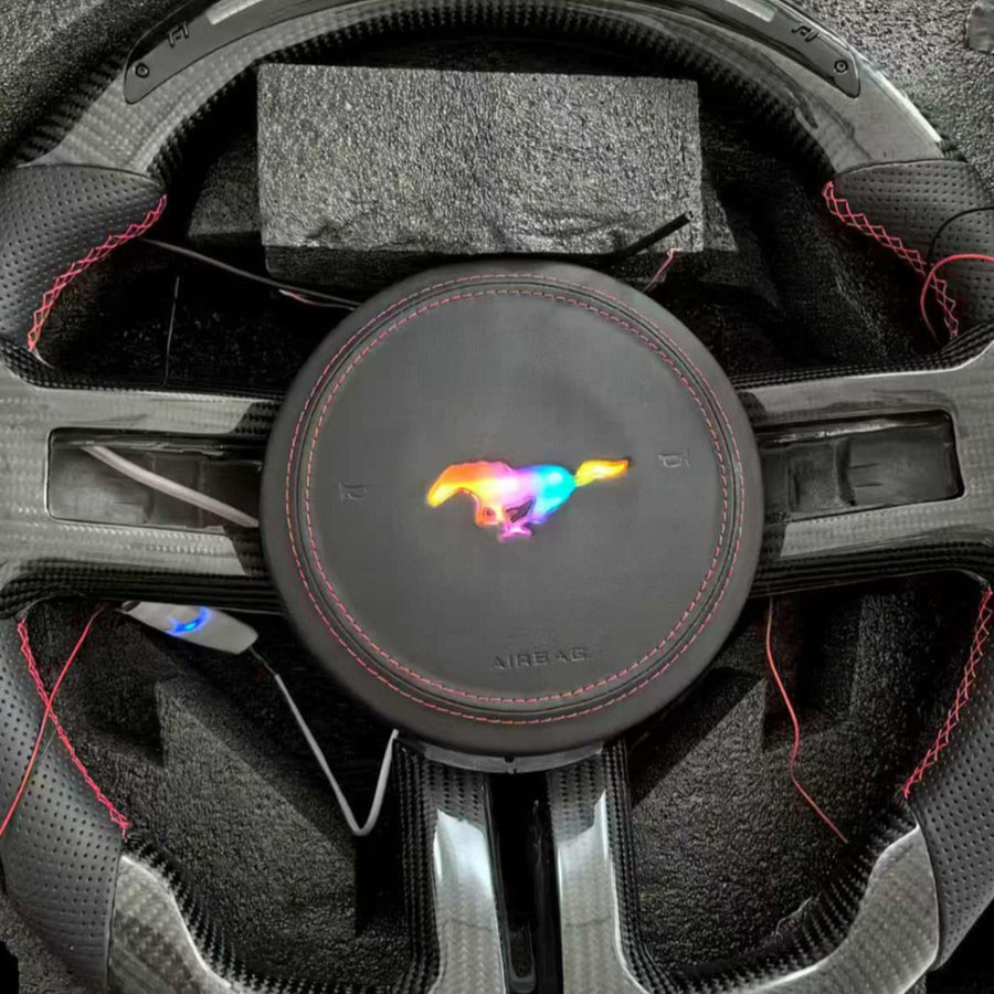 2005-2023 Ford Mustang RGB LED Custom Airbag Cover - AutoLEDTech.com
