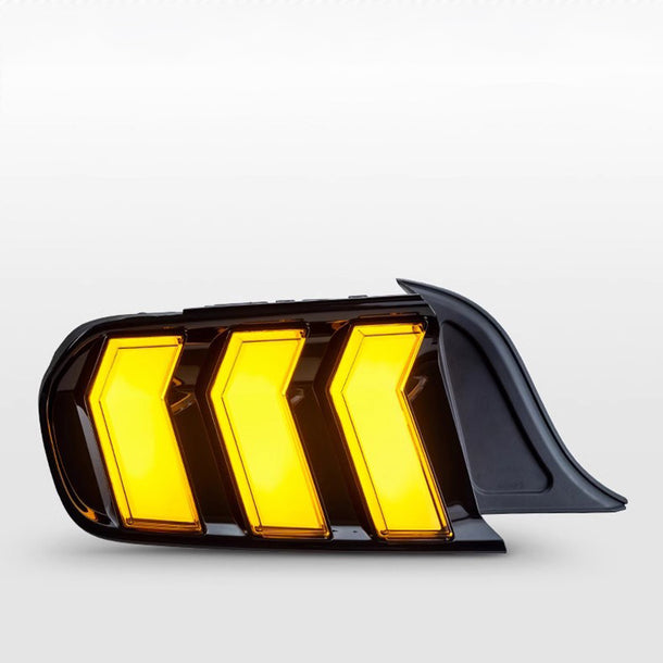 2015-2023 Ford Mustang S550 RGB Flow Smoked Clear LED Tail Lights - AutoLEDTech.com