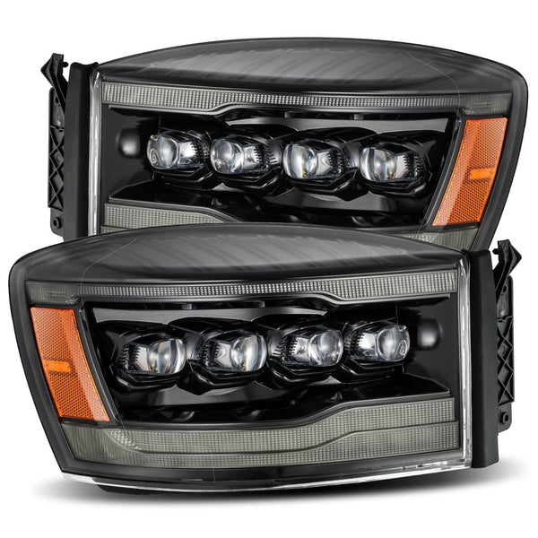 2006-2009 Dodge Ram NOVA-Series LED Projector Headlights - Alpha Black - AutoLEDTech.com