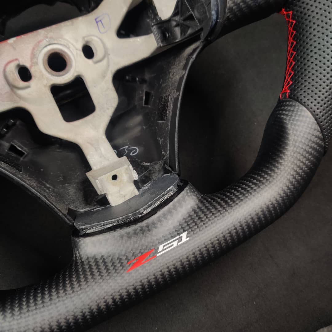 2006-2013 C6 Corvette Custom Carbon Fiber Steering Wheel - AutoLEDTech.com