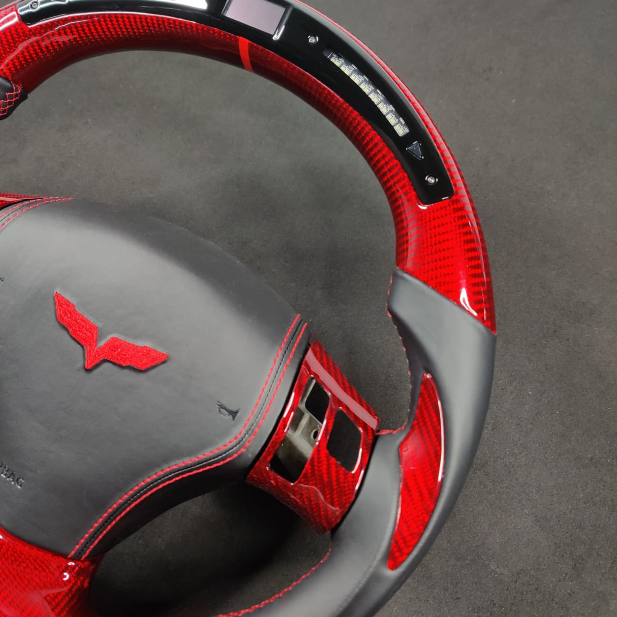 2006-2013 C6 Corvette Custom Carbon Fiber Steering Wheel - AutoLEDTech.com