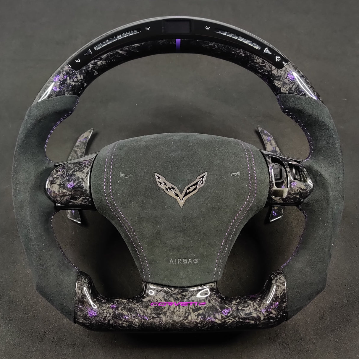 2006-2013 C6 Corvette Custom Carbon Fiber Steering Wheel - AutoLEDTech.com