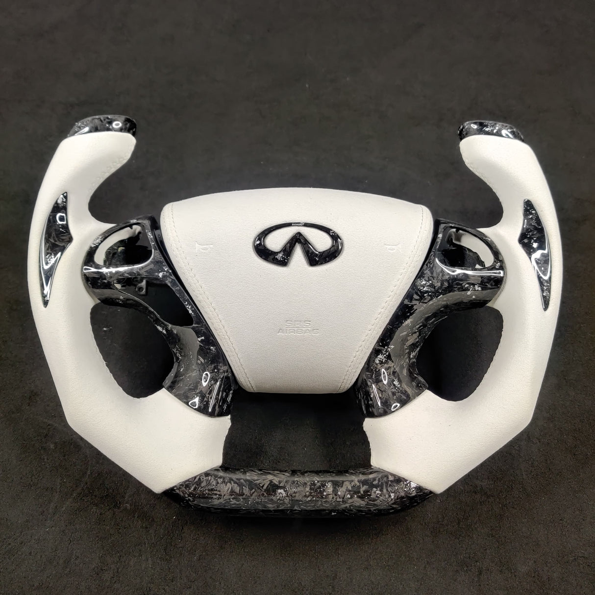 2007-2015 Infiniti G37 G35 Custom Carbon Fiber Steering Wheel - AutoLEDTech.com