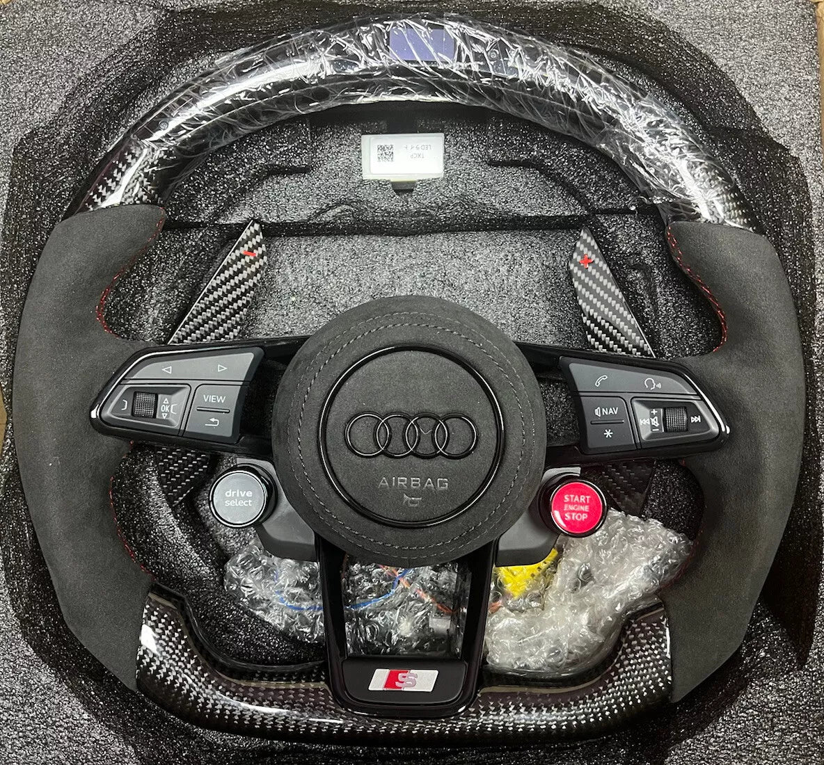2015-2024 Audi R8 TTRS Custom Carbon Fiber Steering Wheel - AutoLEDTech.com