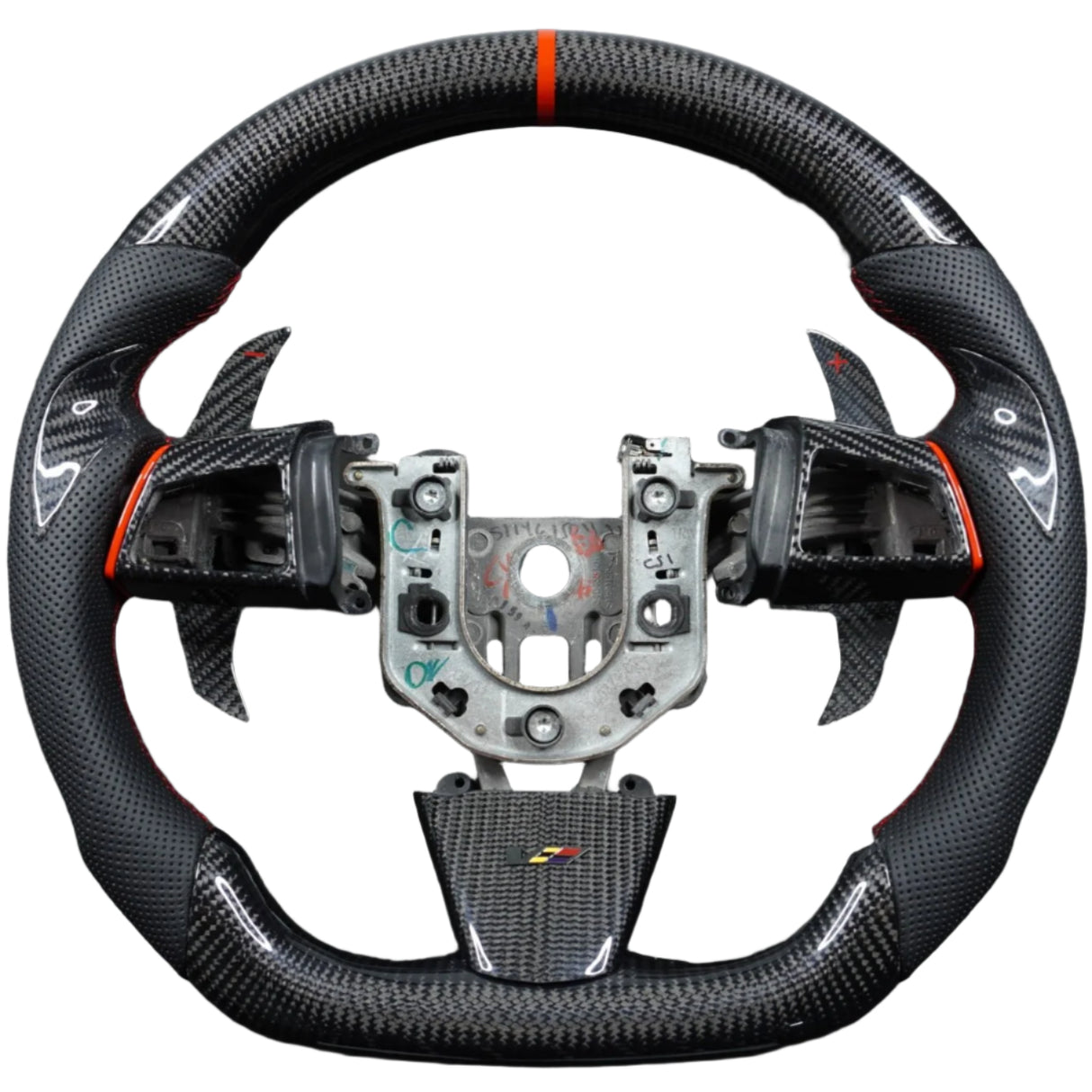 2008-2015 Cadillac V2 CTS-V CTS Carbon Fiber Steering Wheel - AutoLEDTech.com