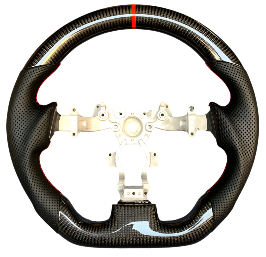 2008-2016 Nissan GTR R35 Custom Carbon Fiber Steering Wheel w/ LED RPM Display - AutoLEDTech.com