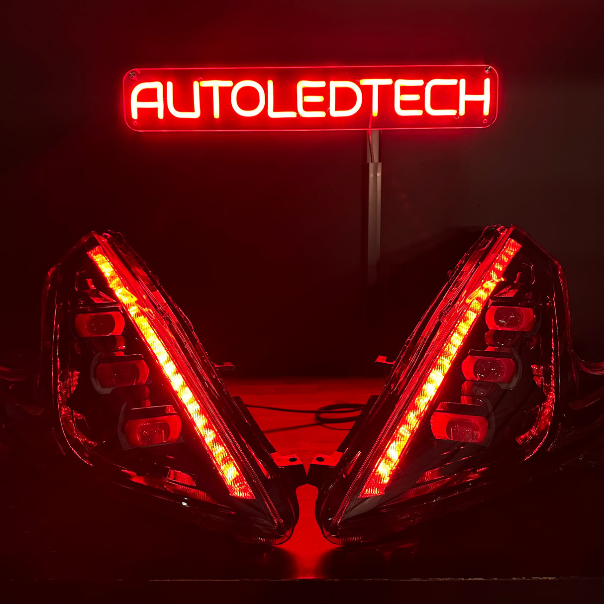 2008-2021 Nissan 370z RGBW Flow Series LED DRL Projector Headlights - AutoLEDTech.com