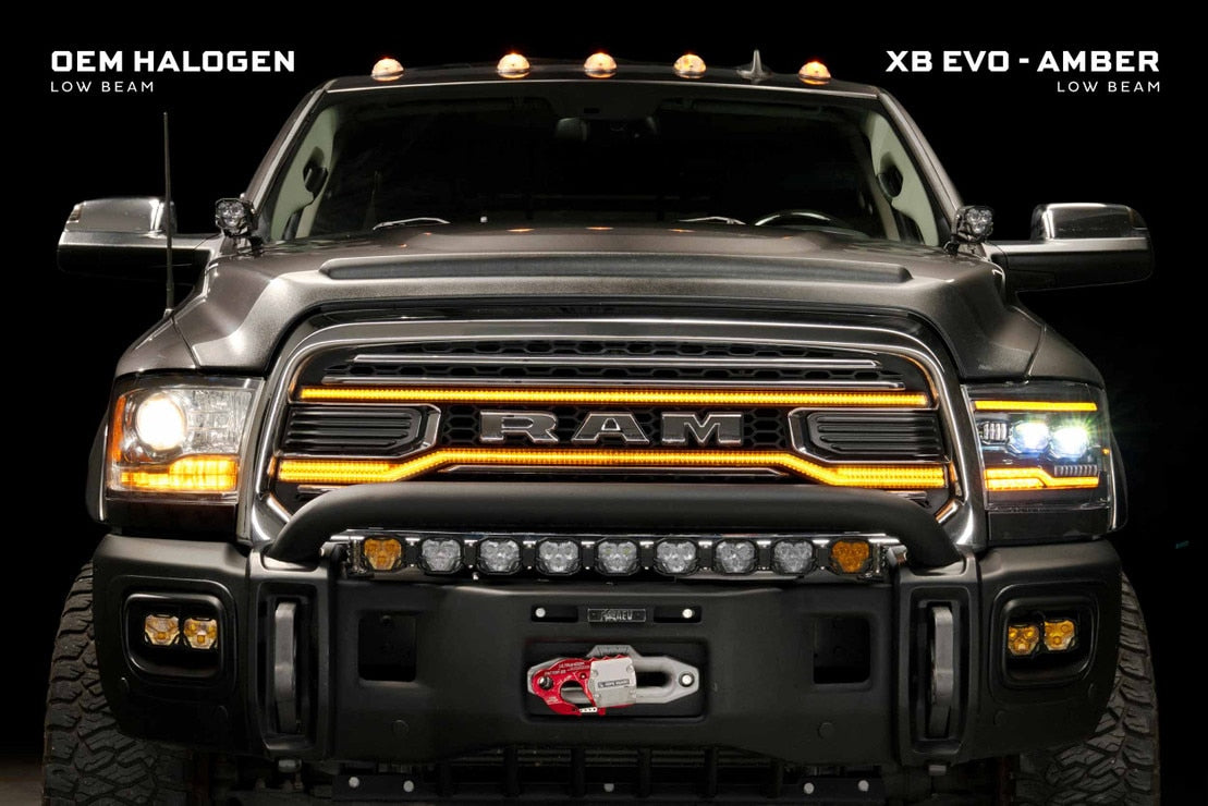 2009-2018 Dodge Ram XB EVO Hybrid LED DRL Projector Headlights - AutoLEDTech.com