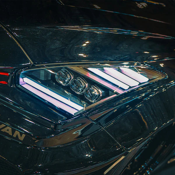2009-2025+ Nissan GTR NOVA-Series LED Projector Headlights Alpha-Black - AutoLEDTech.com