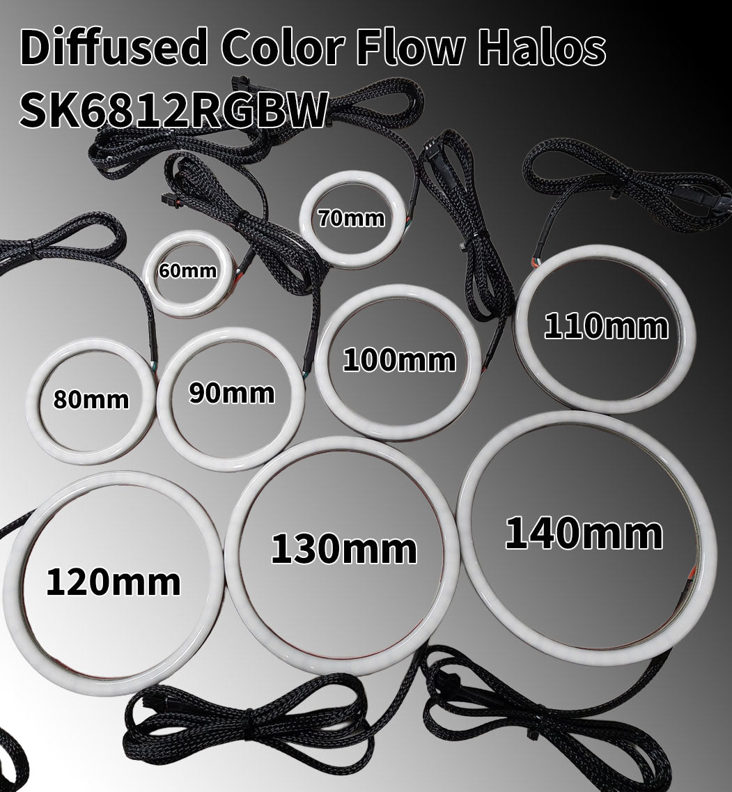 2009-2025 Nissan GTR R35 RGBW Flow Series LED DRL + Halo Kit - AutoLEDTech.com
