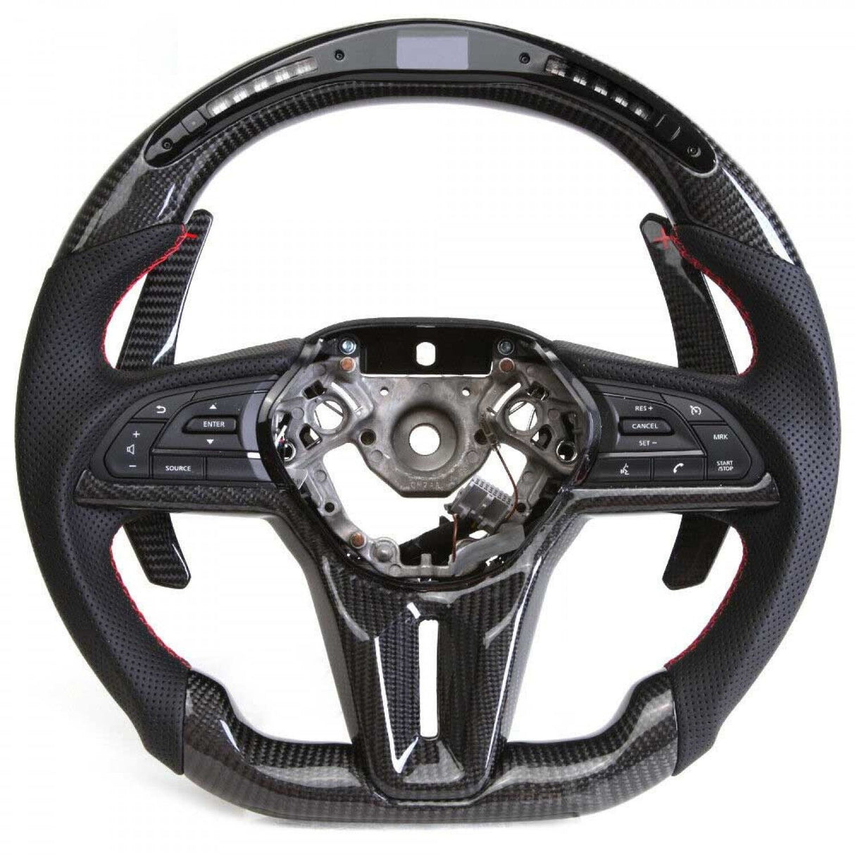 2007-2015 Infiniti G37 G35 Custom Carbon Fiber Steering Wheel - AutoLEDTech.com