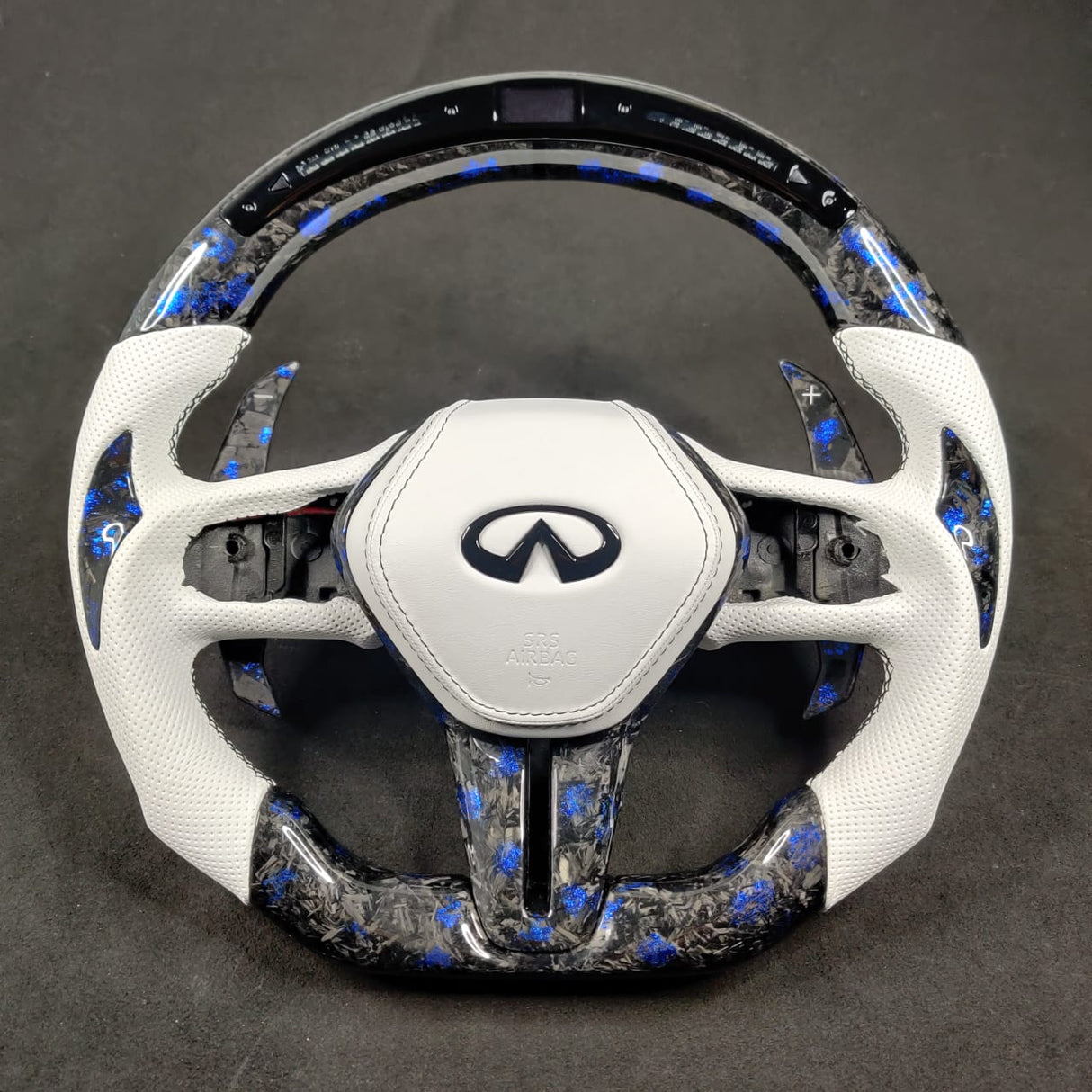 2007-2015 Infiniti G37 G35 Custom Carbon Fiber Steering Wheel - AutoLEDTech.com