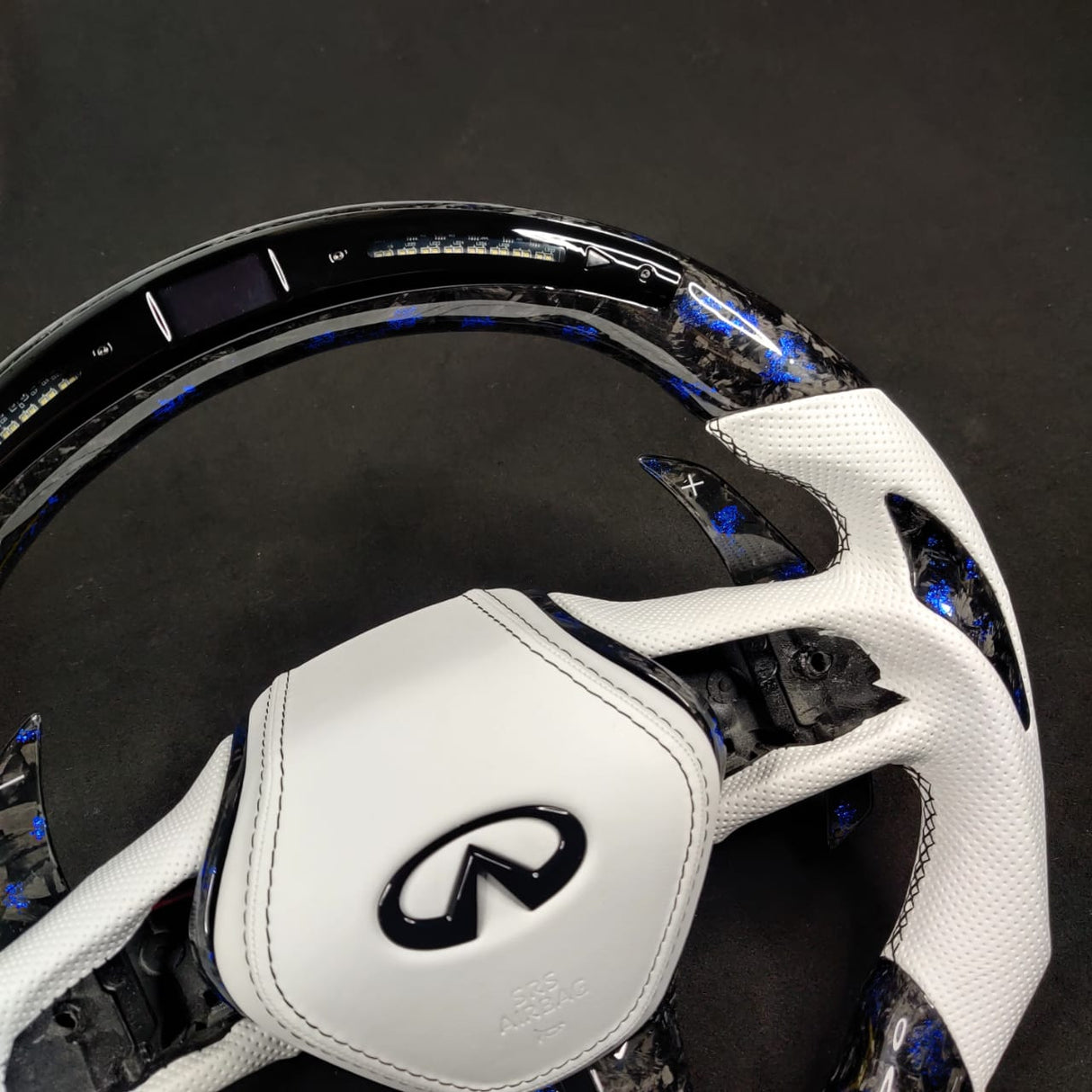 2007-2015 Infiniti G37 G35 Custom Carbon Fiber Steering Wheel - AutoLEDTech.com