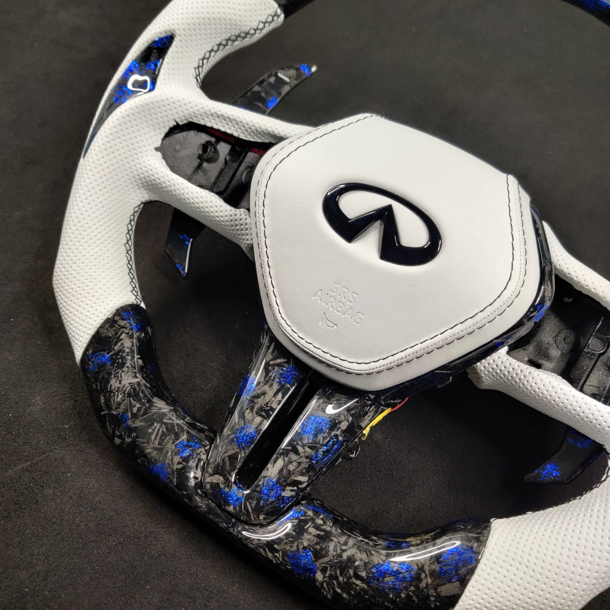 2007-2015 Infiniti G37 G35 Custom Carbon Fiber Steering Wheel - AutoLEDTech.com