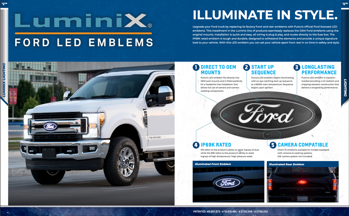 2011-2026+ Ford Super Duty Illuminated LED Grill Emblem Logo Badge - AutoLEDTech.com