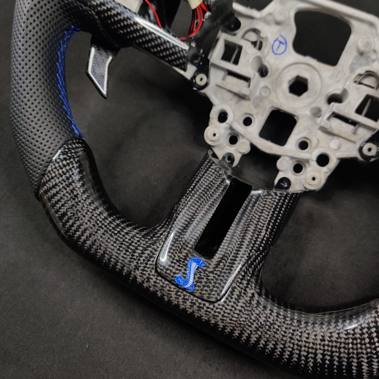 2005-2014 Ford Mustang Carbon Fiber Steering Wheel - AutoLEDTech.com