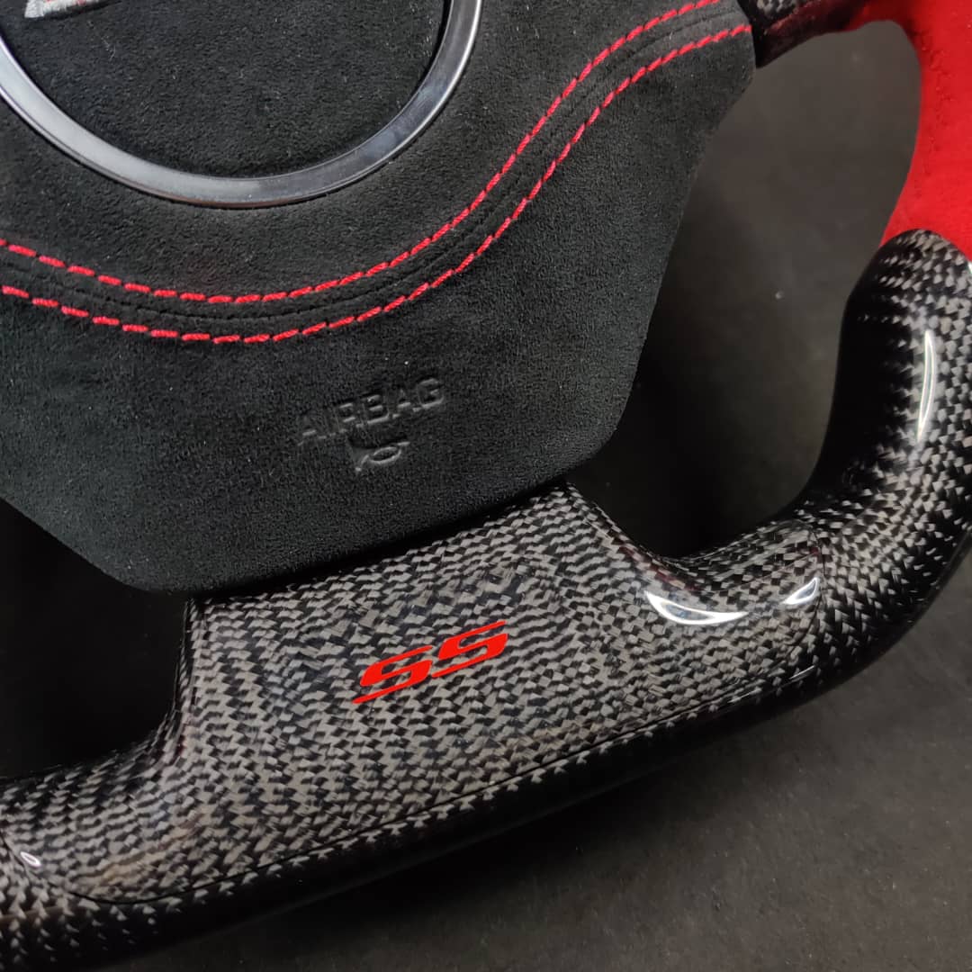 2016-2024 Chevrolet Camaro Custom Carbon Fiber Steering Wheel - AutoLEDTech.com