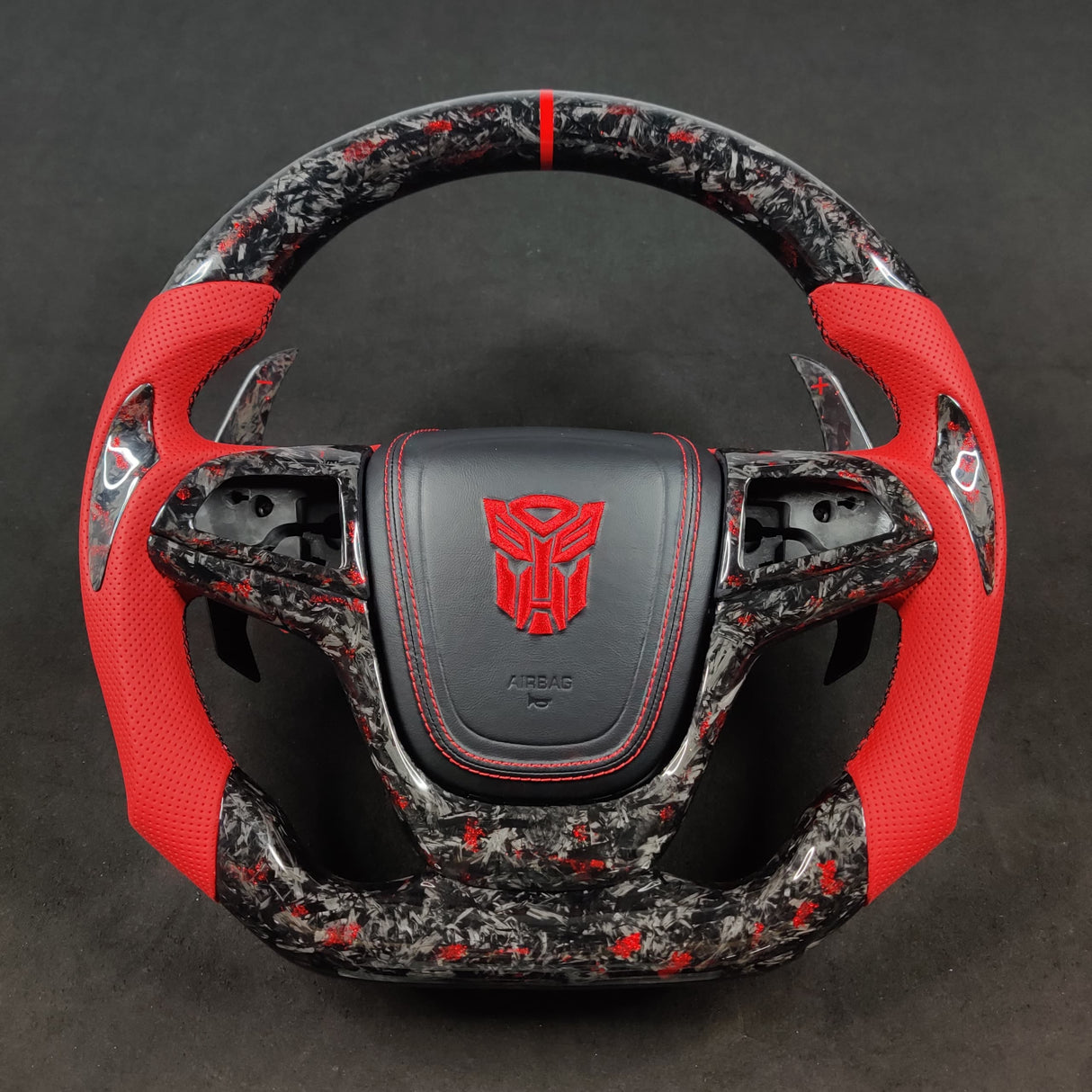 2012-2015 Trans Am Camaro Firebird Custom Carbon Fiber Steering Wheel - AutoLEDTech.com