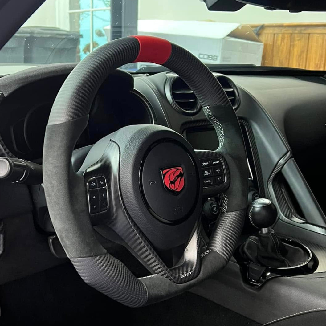1996-2010 Dodge Viper Custom Carbon Fiber LED Steering Wheel - AutoLEDTech.com