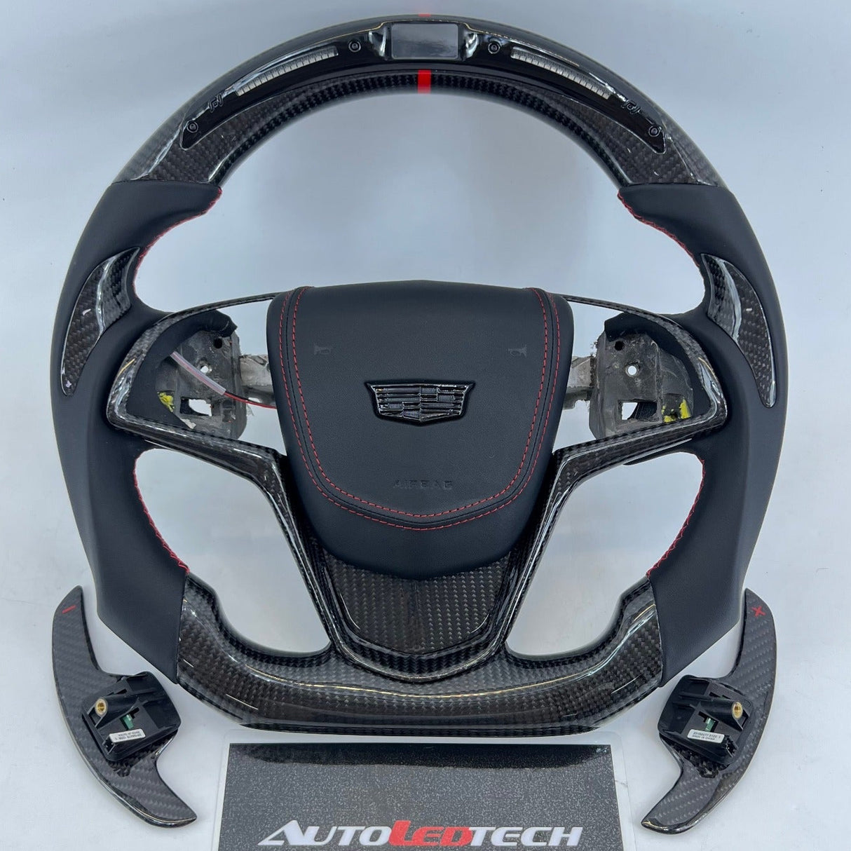 2013-2020 Cadillac CTS/ATS Carbon Fiber LED Steering Wheel - AutoLEDTech.com
