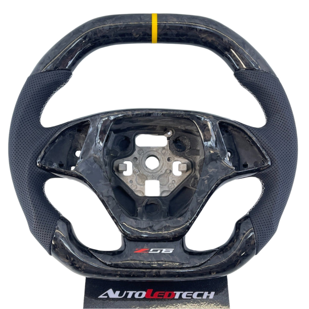 2014-2019 C7 Corvette Carbon Fiber Steering Wheel w/ LED RPM Display - AutoLEDTech.com