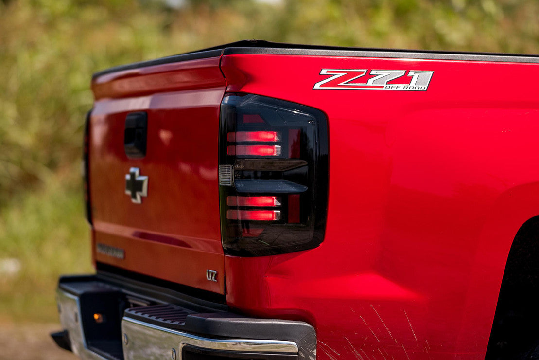 2014-2019 Chevrolet Silverado Red or Smoked LED Tail Lights - Fits all models - AutoLEDTech.com