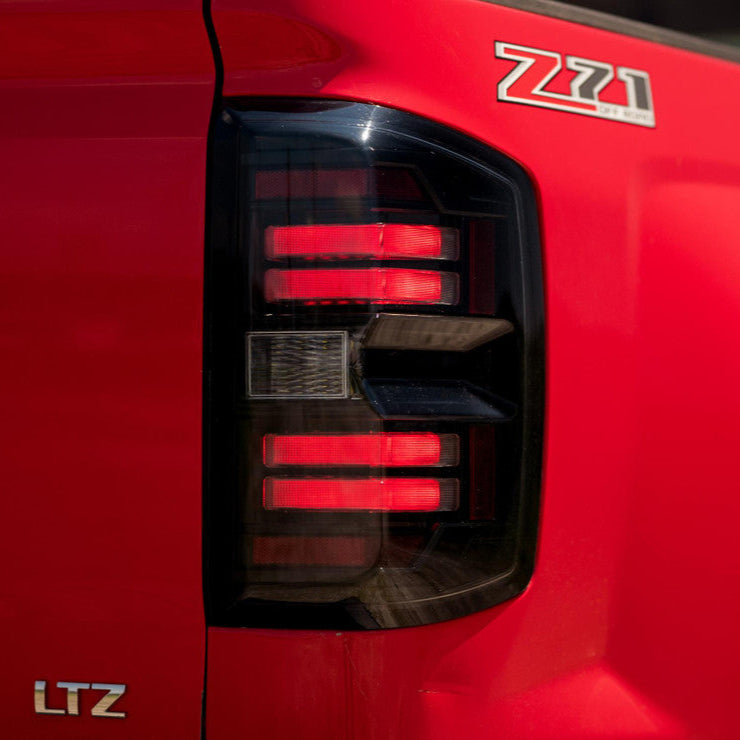 2014-2019 Chevrolet Silverado Red or Smoked LED Tail Lights - Fits all models - AutoLEDTech.com