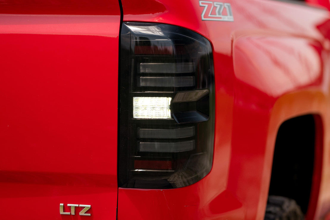 2014-2019 Chevrolet Silverado Red or Smoked LED Tail Lights - Fits all models - AutoLEDTech.com
