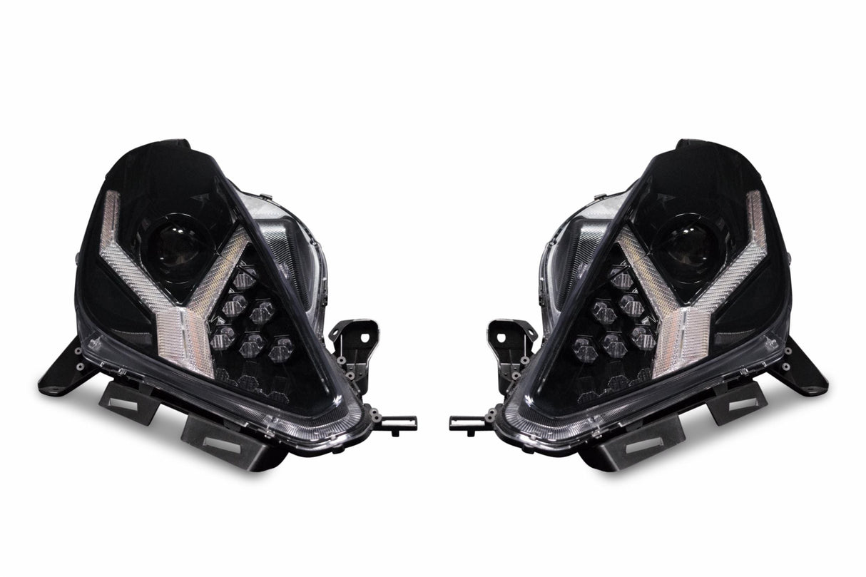 2014-2019 Chevrolet C7 Corvette LED DRL Projector Headlights - Aventador Style LED headlight kit AutoLEDTech Oracle Lighting Trendz Flow Series RGBHaloKits OneUpLighting Morimoto
