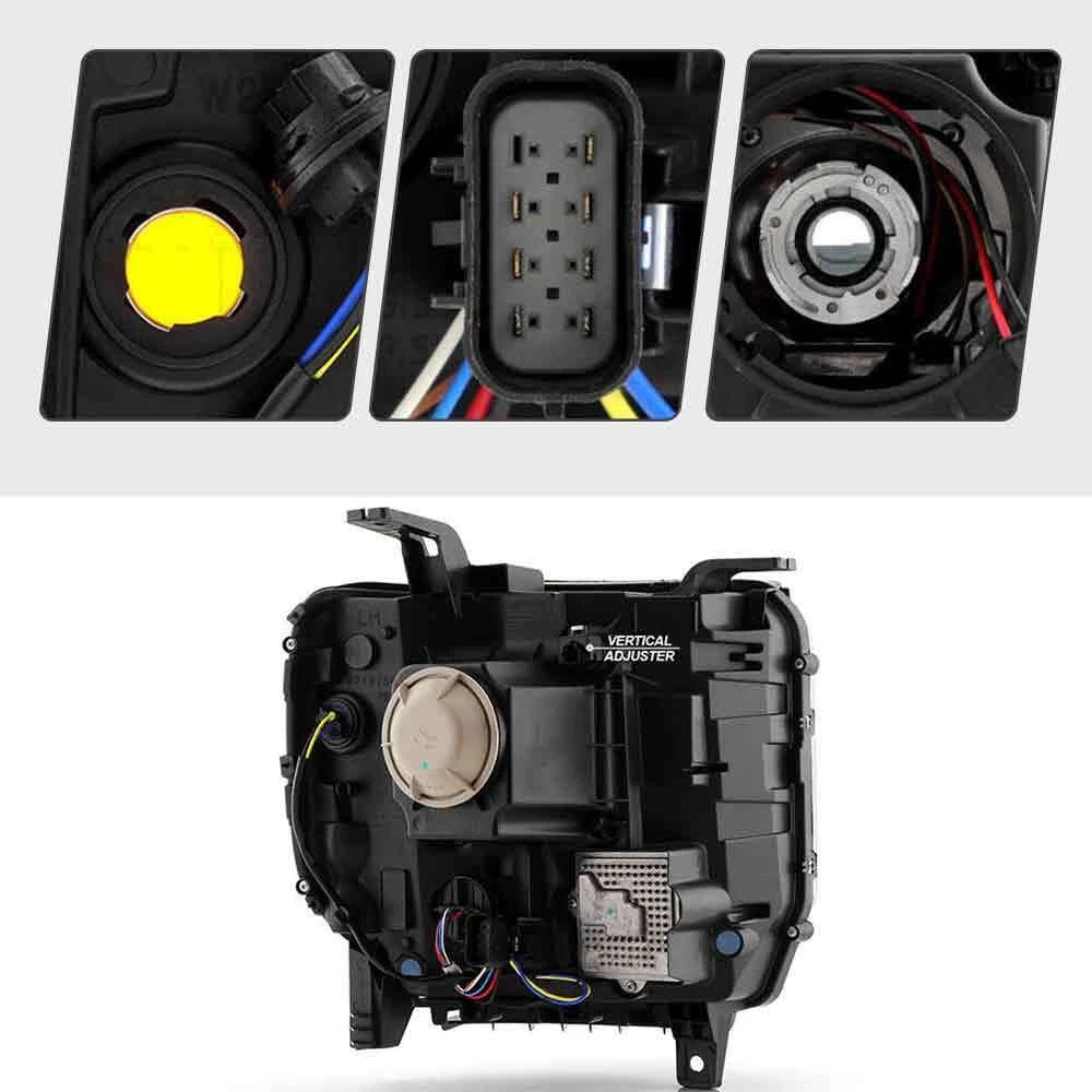 2014-2019 GMC Sierra HD RGBW Flow Series LED DRL Headlights - AutoLEDTech.com