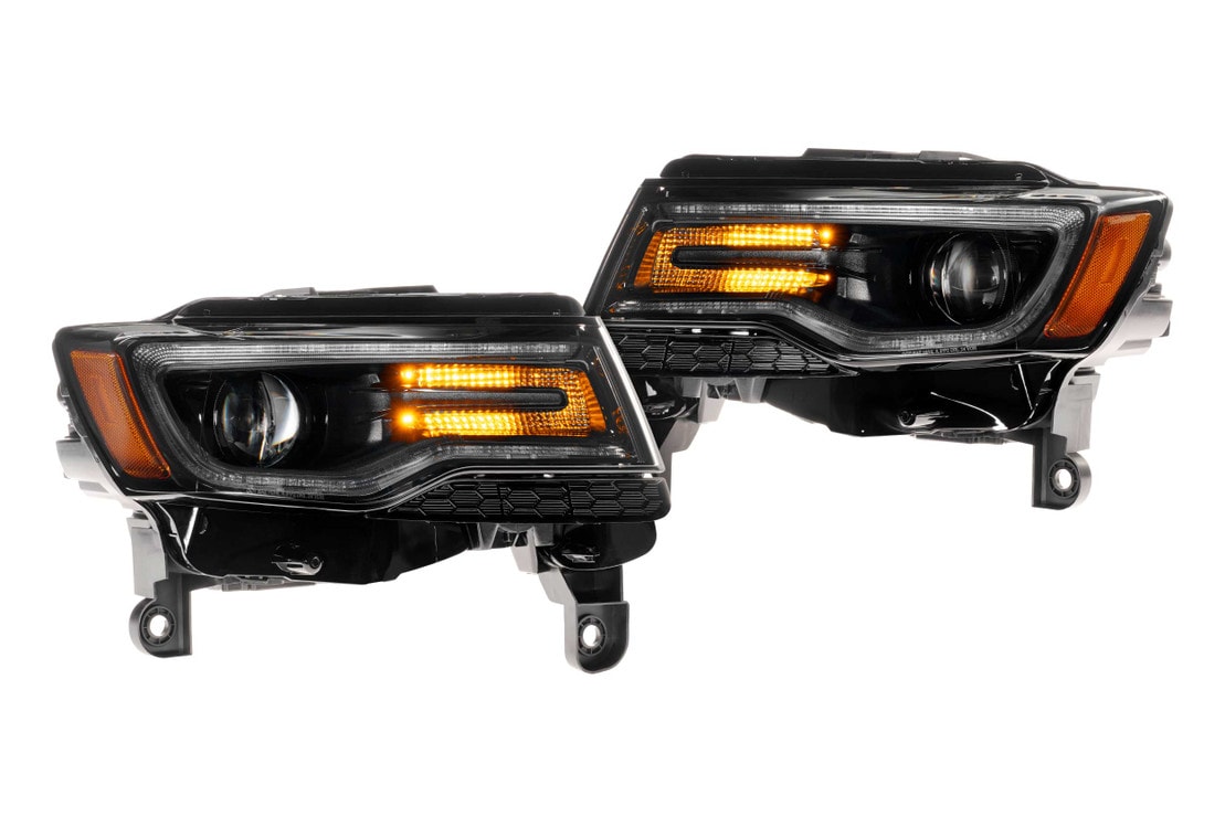 2014-2022 Jeep Grand Cherokee XB LED DRL Projector Headlights - AutoLEDTech.com