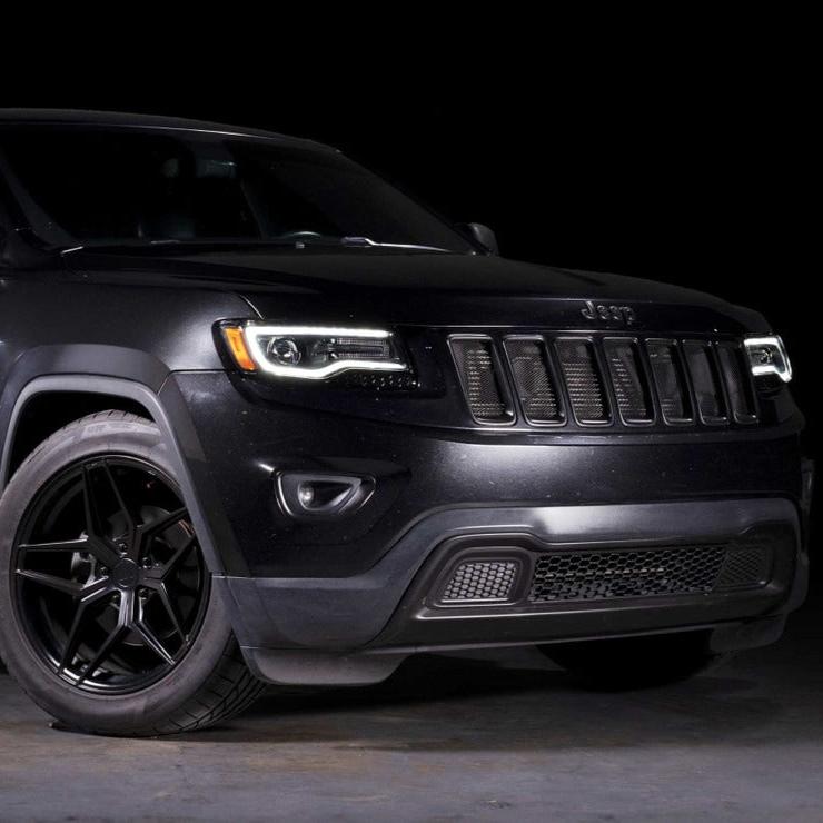 2014-2022 Jeep Grand Cherokee XB LED DRL Projector Headlights - AutoLEDTech.com