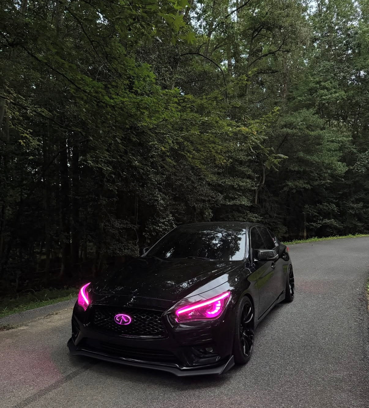 2014-2024 Infiniti Q50 RGBW Flow Series LED DRL Prebuilt Custom Headlights - AutoLEDTech.com