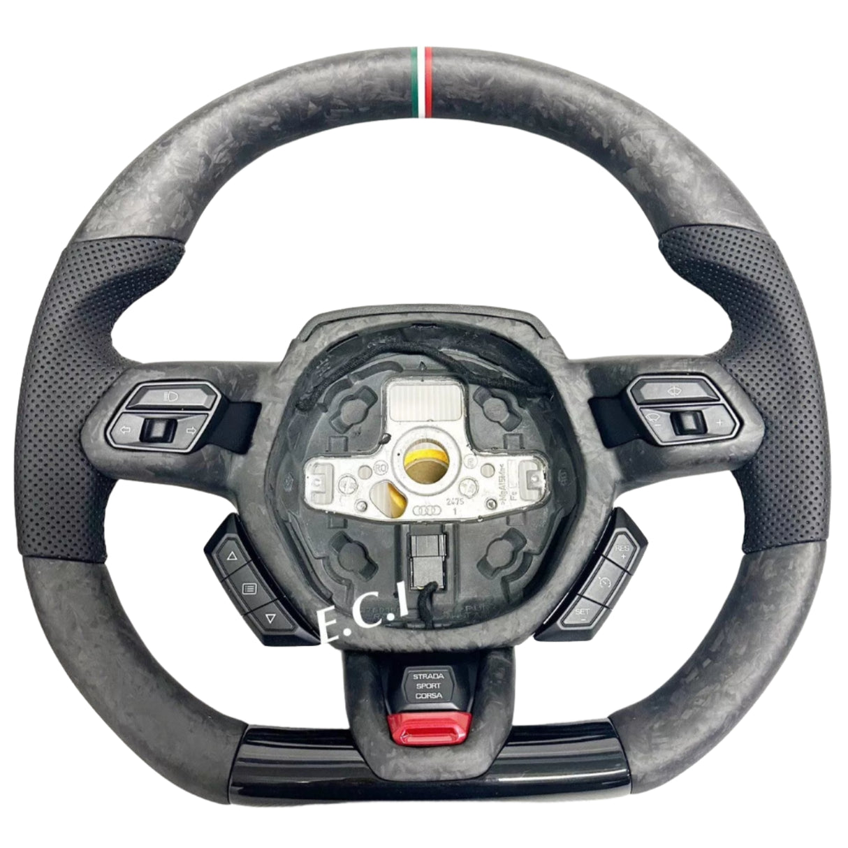 2014-2024 Lamborghini Huracan Custom Carbon Fiber Steering Wheel - AutoLEDTech.com