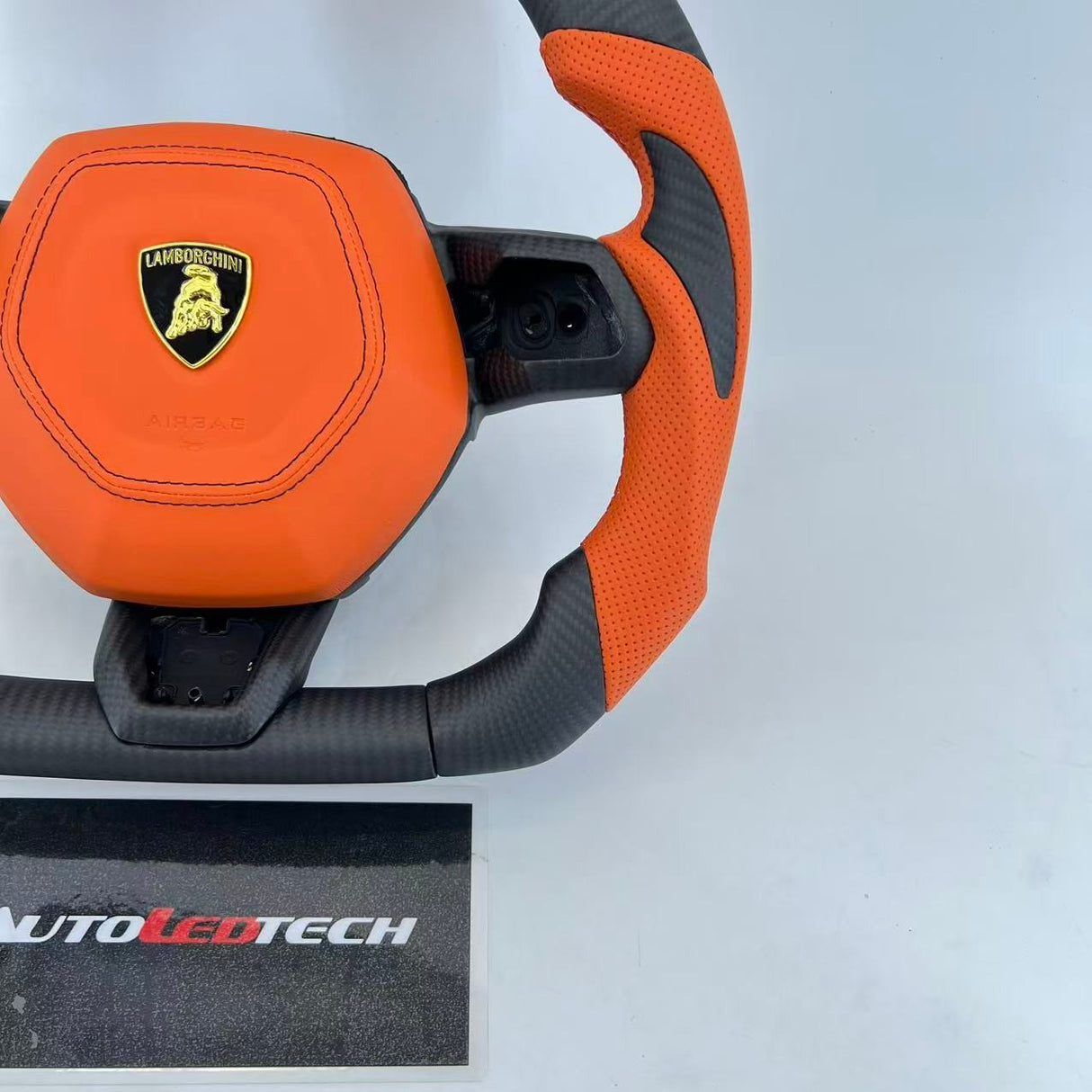 2014-2024 Lamborghini Huracan Custom Carbon Fiber Steering Wheel - AutoLEDTech.com