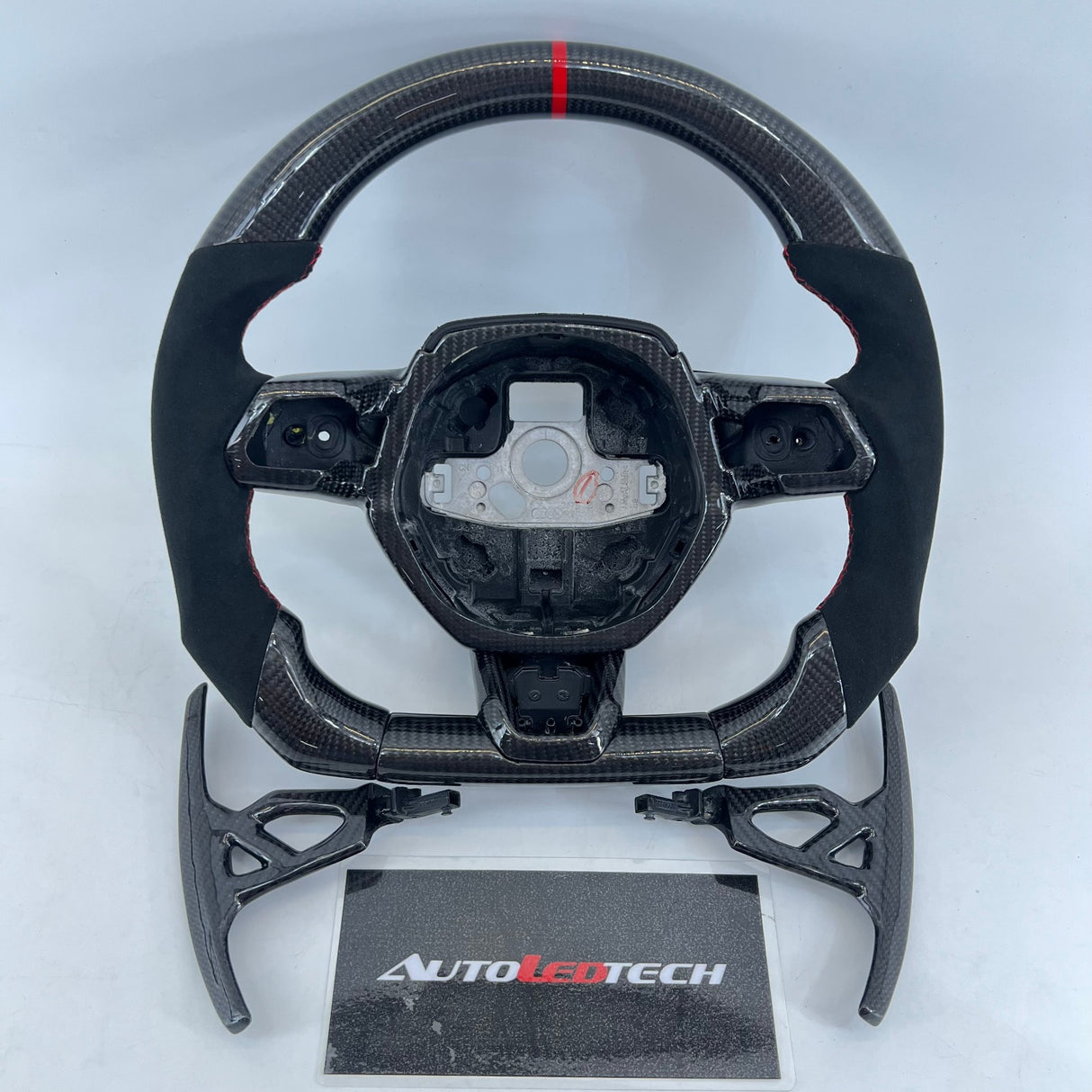 2014-2024 Lamborghini Huracan Custom Carbon Fiber Steering Wheel - AutoLEDTech.com