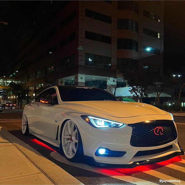 2014-2024 Q50 Q60 Color Changing RGB Flow LED Badge Grill Emblem Logo - AutoLEDTech.com