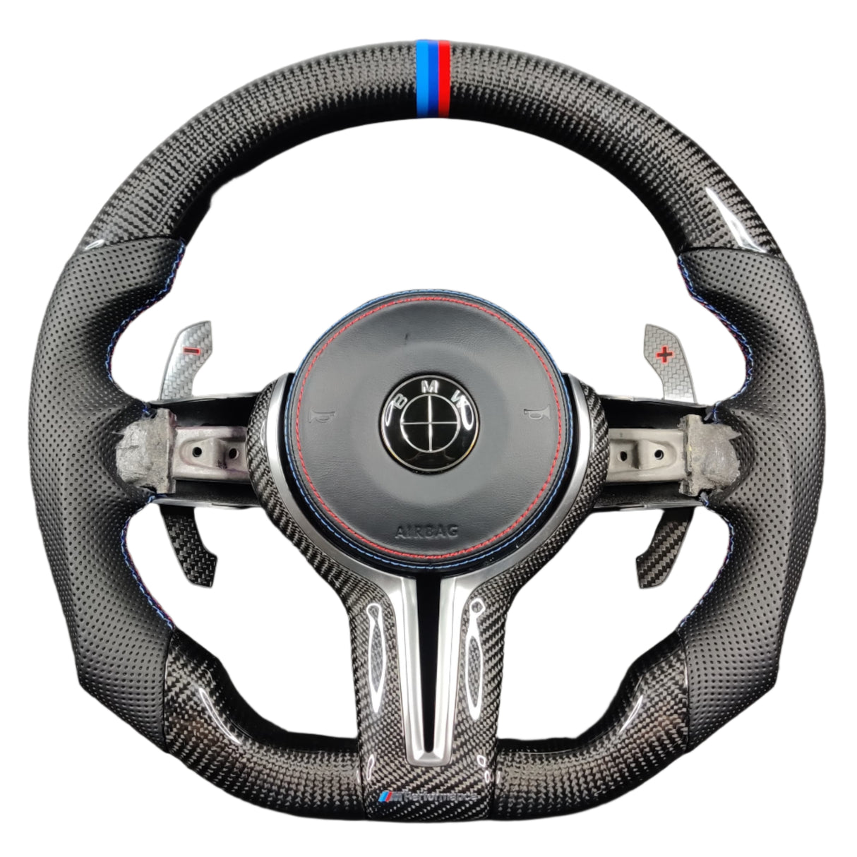 2015-2020 BMW M2 M3 M4 Custom Carbon Fiber Steering Wheel - AutoLEDTech.com
