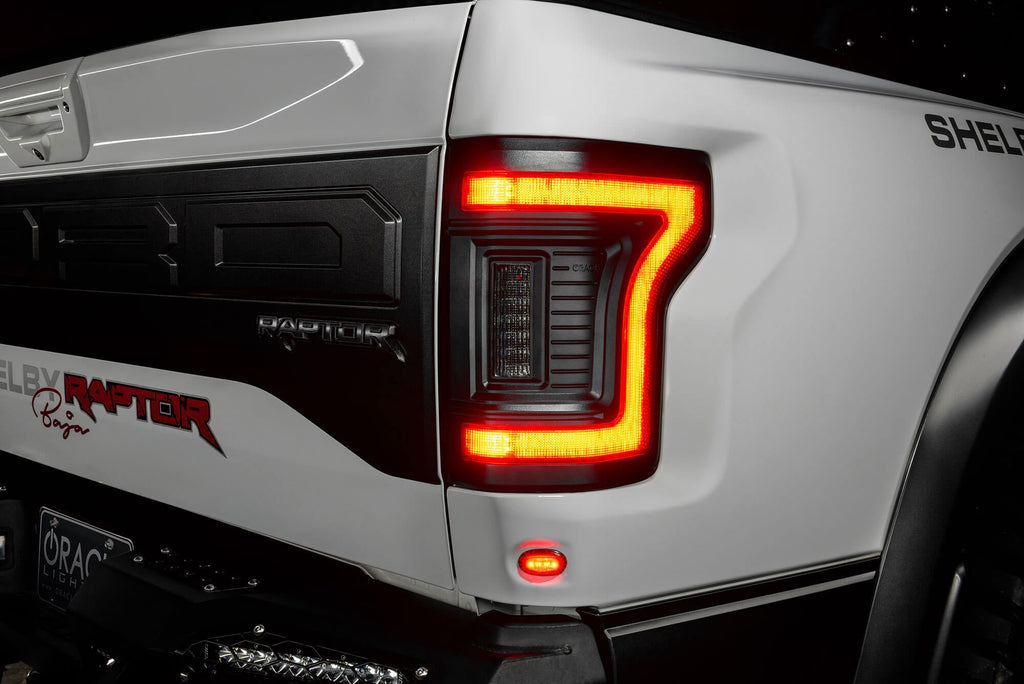 2015-2020 Ford F150 & Raptor Red Smoked LED Flush Mount Tail Lights - AutoLEDTech.com
