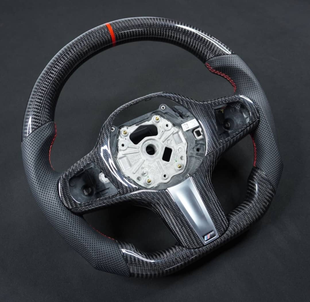2015-2020 BMW M2 M3 M4 Custom Carbon Fiber Steering Wheel - AutoLEDTech.com