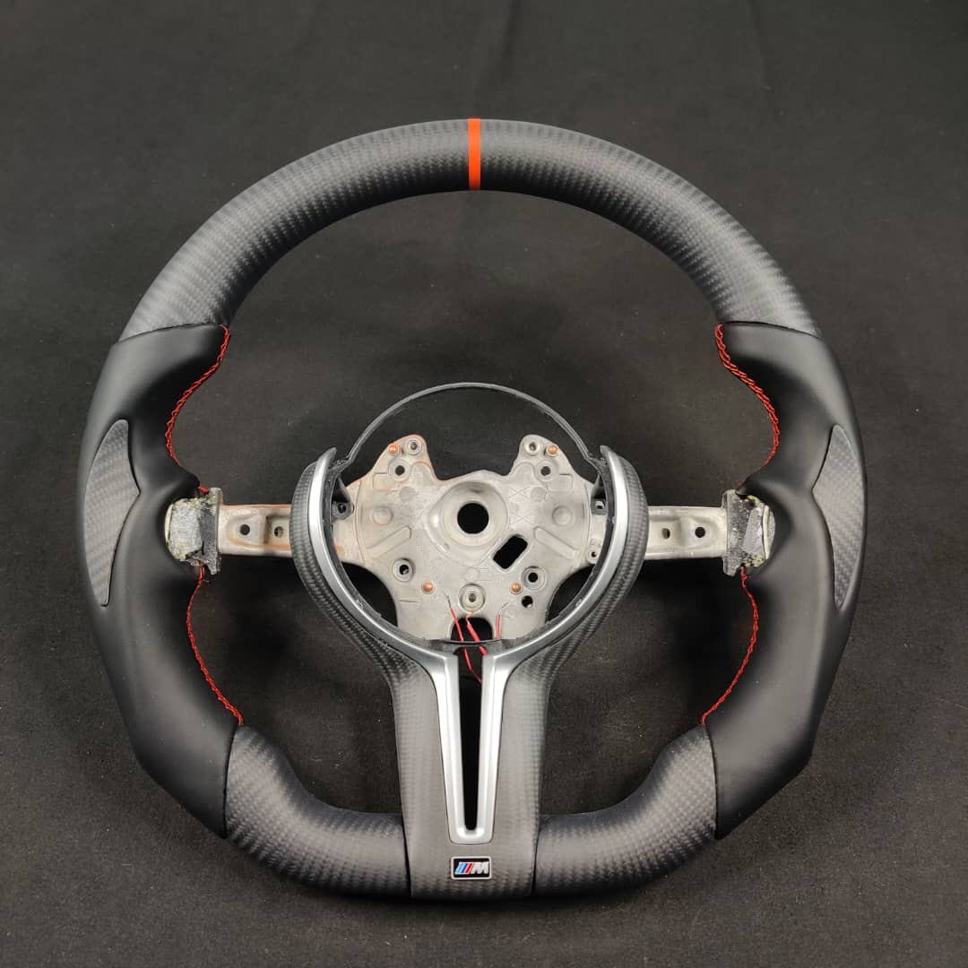 2015-2020 BMW M2 M3 M4 Custom Carbon Fiber Steering Wheel - AutoLEDTech.com