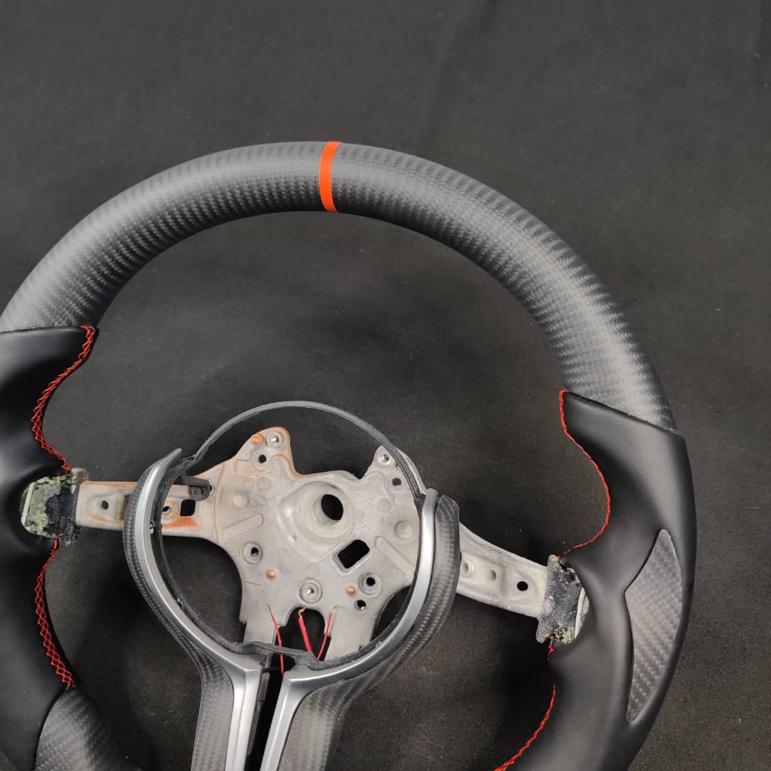 2015-2020 BMW M2 M3 M4 Custom Carbon Fiber Steering Wheel - AutoLEDTech.com