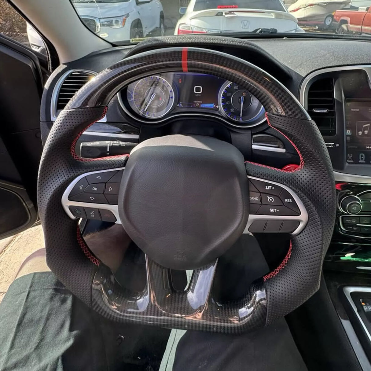 2015-2023 Chrysler 300 Custom Carbon Fiber Steering Wheel - AutoLEDTech.com