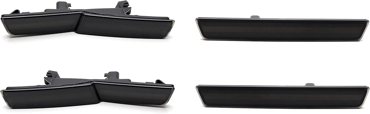 2015-2023 Dodge Challenger Widebody SCANNING White LED Smoked Side Marker Lights - AutoLEDTech.com