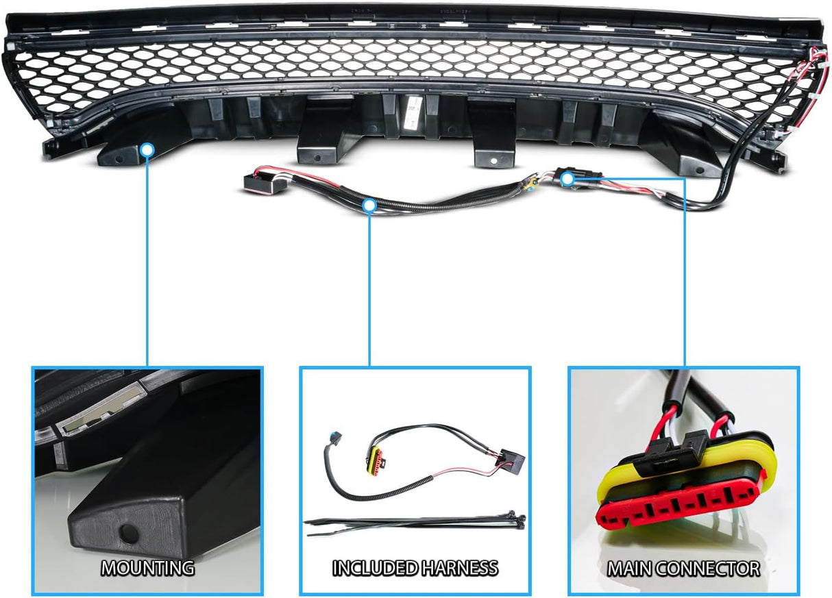 2015-2023 Dodge Charger ANIMATED STARTUP LED DRL Grill Light Assembly - AutoLEDTech.com