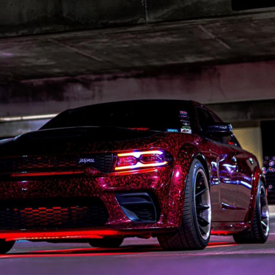 2015-2023 Dodge Charger Durango-Style RGBW Flow Series LED DRL Headlights - AutoLEDTech.com