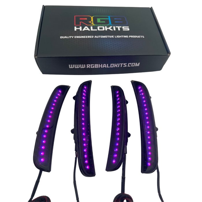 2015-2023 Dodge Charger RGB Flow Series LED Smoked Side Marker Lights - AutoLEDTech.com