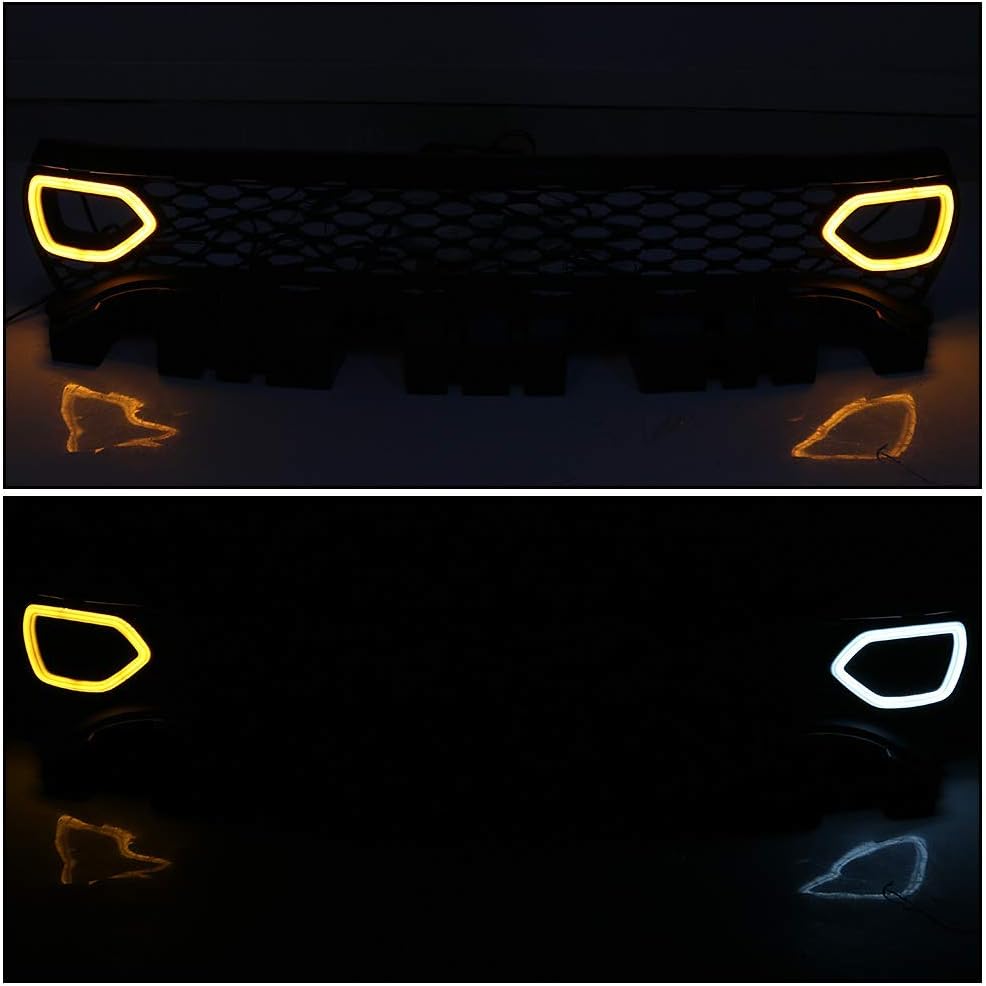 2015-2023 Dodge Charger Switchback White/Amber LED Scatpack Snorkel Grill Assembly - AutoLEDTech.com
