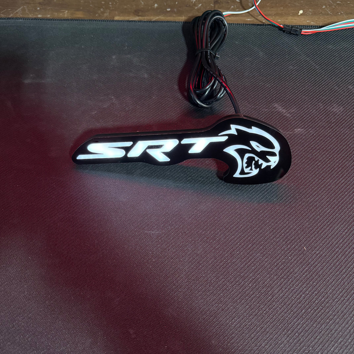 2015-2023 SRT Hellcat RGBW Flow Series LED Badge Emblem Logo - AutoLEDTech.com